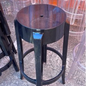 EX HIRE BLACK ACRYLIC BAR STOOL SOLD AS IS