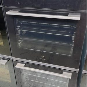 ELECTROLUX EVE636DSD 600MM DARK STAINLESS STEEL DOUBLE OVEN 1083MM HIGH WITH BAKE & STEAM FULLFLEX TELESCOPIC RUNNERS 2 X 80 LITRE OVENS INTUITIVE OVEN INTERFACE SMART FOOD PROBE WITH 12 MONTH WARRANTY