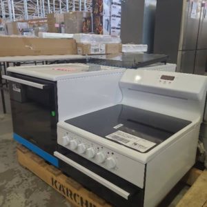 WESTINGHOUSE ELEVATED ELECTRIC OVEN & STOVE WDE143WC-L OVEN ON LEFT WHITE WITH CERAMIC COOKTOP RRP$2999 WITH 12 MONTH WARRANTY