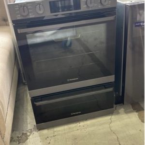WESTINGHOUSE 600MM PYROLYTIC DOUBLE OVEN WVEP627DSC DARK S/STEEL WITH EASYBAKE & STEAM & AIRFRY FUNCTIONS TELESCOPIC RUNNERS COOL TOUCH DOOR RRP$2999 WITH 12 MONTH WARRANTY