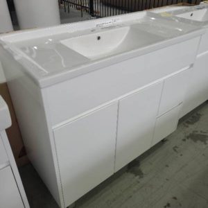 1000MM GLOSS WHITE VANITY WITH CERAMIC TOP 1000KR-S433