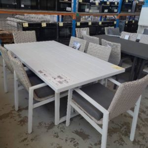 NEW CLIFFORD WHITE 7 PIECE DINING SETTING