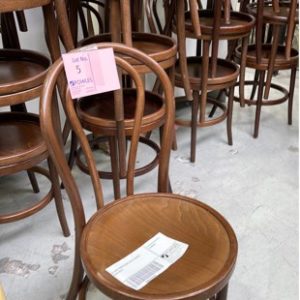 EX HIRE TIMBER CAFE STYLE CHAIRS SOLD AS IS