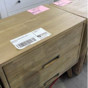 EX DISPLAY TIMBER BEDSIDE TABLE SOLD AS IS