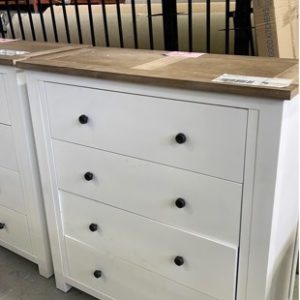 EX DISPLAY TIMBER TALLBOY SOLD AS IS **SOME DAMAGE ON TIMBER TOP** SOLD AS IS
