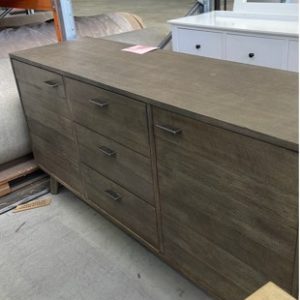 EX DISPLAY CHRISTCHURCH ACACIA TIMBER 3 DRAWER 2 DOOR BUFFET 1600MM LONG SOLD AS IS