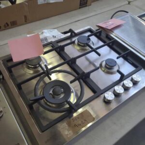 EX DISPLAY EURO E60CTWX 600MM GAS COOKTOP WITH WOK CAST IRON TRIVETS 3 MONTH WARRANTY