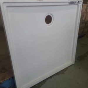 NEW 830MM X 830MM POLYMARBLE SHOWER BASE WITH CENTRE WASTE