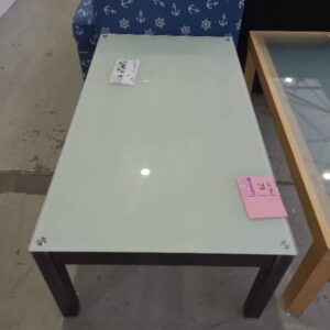 SECOND HAND FURNITURE - GLASS TOP COFFEE TABLE