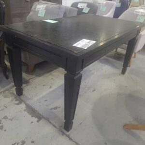 EX STAGING FURNITURE BLACK DESK WITH PU INSERT SOLD AS IS
