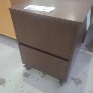 SECOND HAND METAL FILING CABINET ON ROLLERS SOLD AS IS
