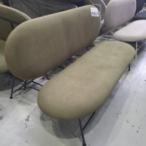 EX HIRE GREEN METAL FRAMED LOUNGE SEATING SOLD AS IS