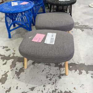 EX HIRE GREY FOOTSTOOL SOLD AS IS