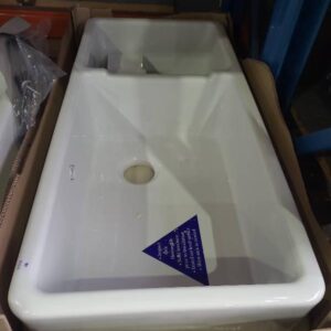 NEW SHAWS EGERTON DOUBLE BOWL HANDCRAFTED SINK EDF9917WH RRP$3500 12 MONTH WARRANTY
