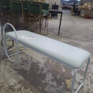 EX HIRE LIGHT BLUE EVENTS BENCH SEAT SOLD AS IS