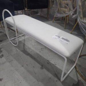 EX HIRE WHITE EVENTS BENCH SEAT SOLD AS IS