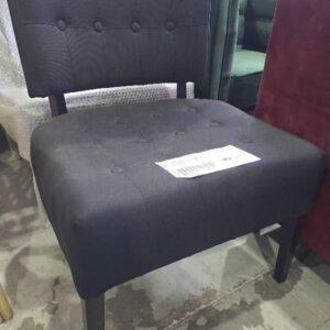 NEW DESIGNER FURNITURE - PARLOUR LOW LOUNGE CHAIR #9441 BLACK UPHOLSTERY WITH BLACK FINISH LEGS