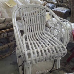 WHITE CANE KIDS CHAIR - DISCOLOURED SOLD AS IS