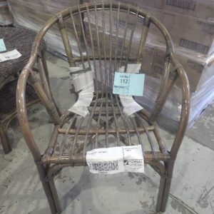 FRENCH GREY CANE CHAIR