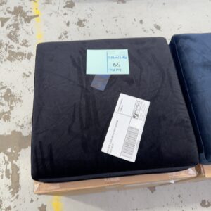 BOX OF 5 BLACK VELVET SEAT CUSHION SOLD AS IS