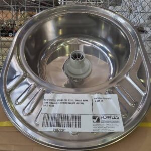NEW NIKPOL STAINLESS STEEL SINGLE BOWL SINK 570x450x 170 WITH WASTE (ALEXA) SOLD AS IS