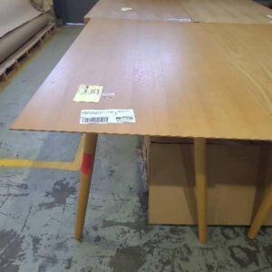 EX DISPLAY HOME OAK TIMBER DINING TABLE 1800MMX960MM SOLD AS IS