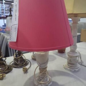 SECONDHAND - SMALL TABLE LAMP WITH SHADE SOLD AS IS