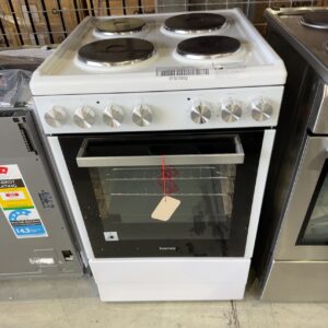 EUROMAID EFS54FC-SEW 540MM WHITE ALL ELECTRIC FREESTANDING OVEN WITH 4 COOKING ELEMENTS 3 MONTH WARRANTY RRP$799