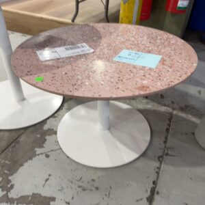 BENTU TERRAZZO SIDE/COFFEE TABLE RECYCLED STONE WHITE BASE ZZCTFT-225662