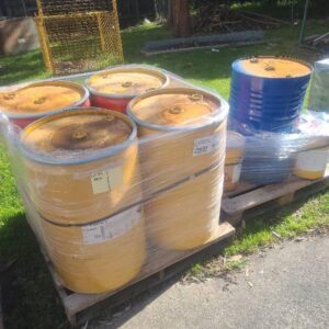 2 PALLETS OF SIKA WATERPROOF INCL PART A PART B & SEALER. DRUMS ARE APPROX 1/2 FULL & PAST THE EXPIRY DATE. SOLD AS IS.