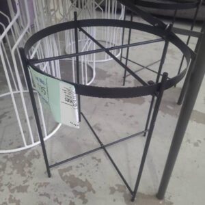 EX HIRE - BLACK DECORATIVE SIDE TABLE FRAME, FRAME ONLY, NO TOP SOLD AS IS