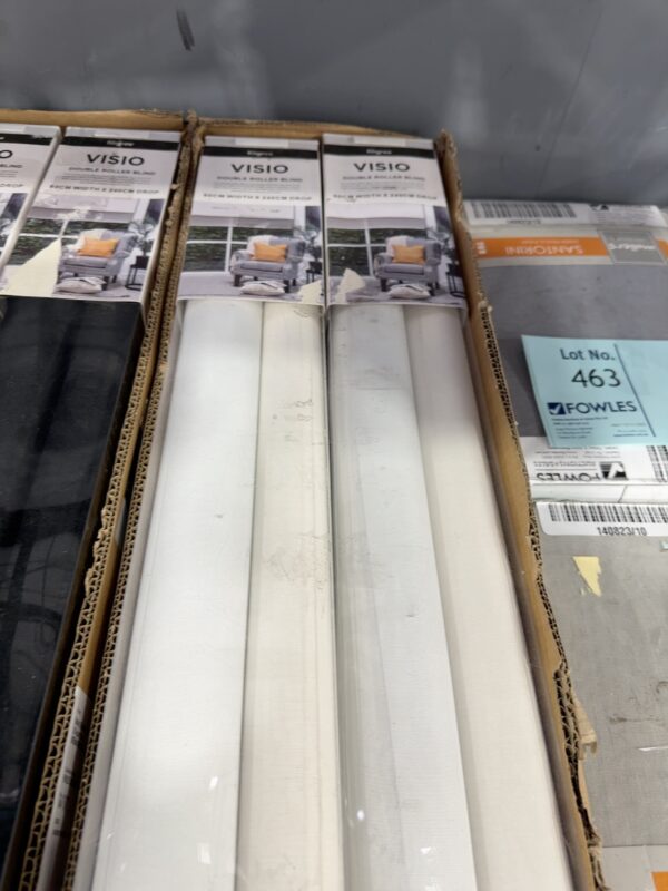 NEW WHITE VISIO DOUBLE ROLLER BLIND 1200MM X 2400MM