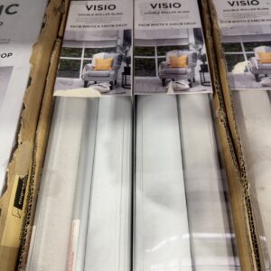 NEW SILVER VISIO DOUBLE ROLLER BLIND 2400MM X 2400MM