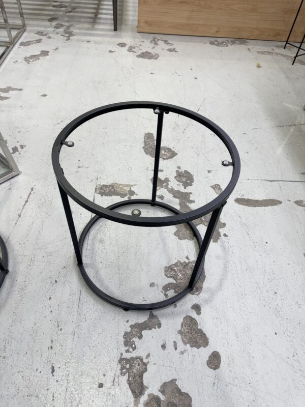 EX STAGING FURITURE - METAL SIDE TABLE FRAMES, NO TOPS, SOLD AS IS