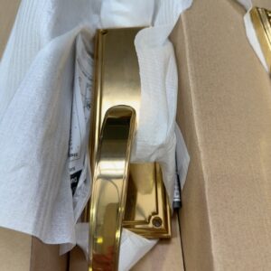 NEW DELF LINEAR SECURE CLASSIC DUMMY LEVER, GOLD, ENTRANCE OR INTERNAL DM820LOLIBG