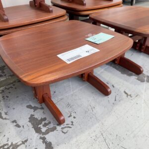 SECONDHAND SOLID JARRAH SMALL SQUARE COFFEE TABLE/SIDE TABLE, SOLD AS IS **VERY HEAVY**