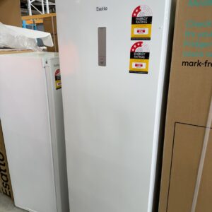 NEW ESATTO 238 LITRE UPRIGHT HYBRID FROST FREE FREEZER EUF268W, 1722MM HIGH X 632MM DEEP X 595MM WIDE, ELECTRONIC, REVERSIBLE DOOR, SUPER FREEZE FUNCTION, SEVEN TUB DRAWERS 2 YEAR WARRANTY