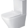 NEW DURAVIT DURASTYLE CLOSE COUPLED BACK TO WALL TOILET SUITE, WASHDOWN MODEL, OUTLET FOR VARIO CONNECTOR SET FOR HORIZONTAL & VERTICAL OUTLET CURRENT RETAIL $649,  SQUARE DESIGN, 2155090000, 3 BOXES ON PICK UP WITH 12 MONTH WARRANTY