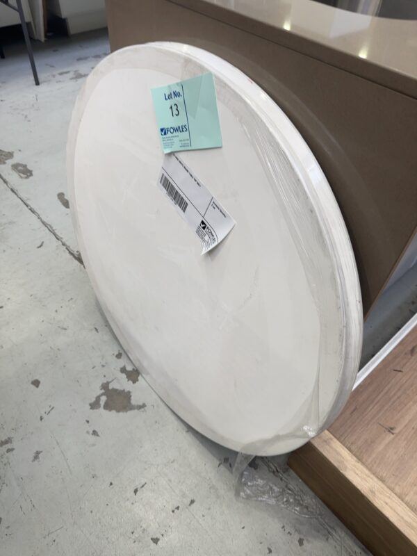 EX HIRE WHITE ROUND TABLE TOP ONLY