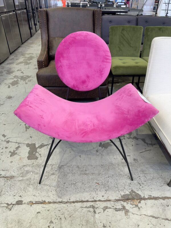 EX HIRE HOT PINK MIAMI OCCASIONAL CHAIR, SOLD AS IS
