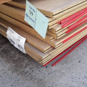PACK OF DAMAGED RED TONGUE PARTICLEBOARD FLOORING SHEETS