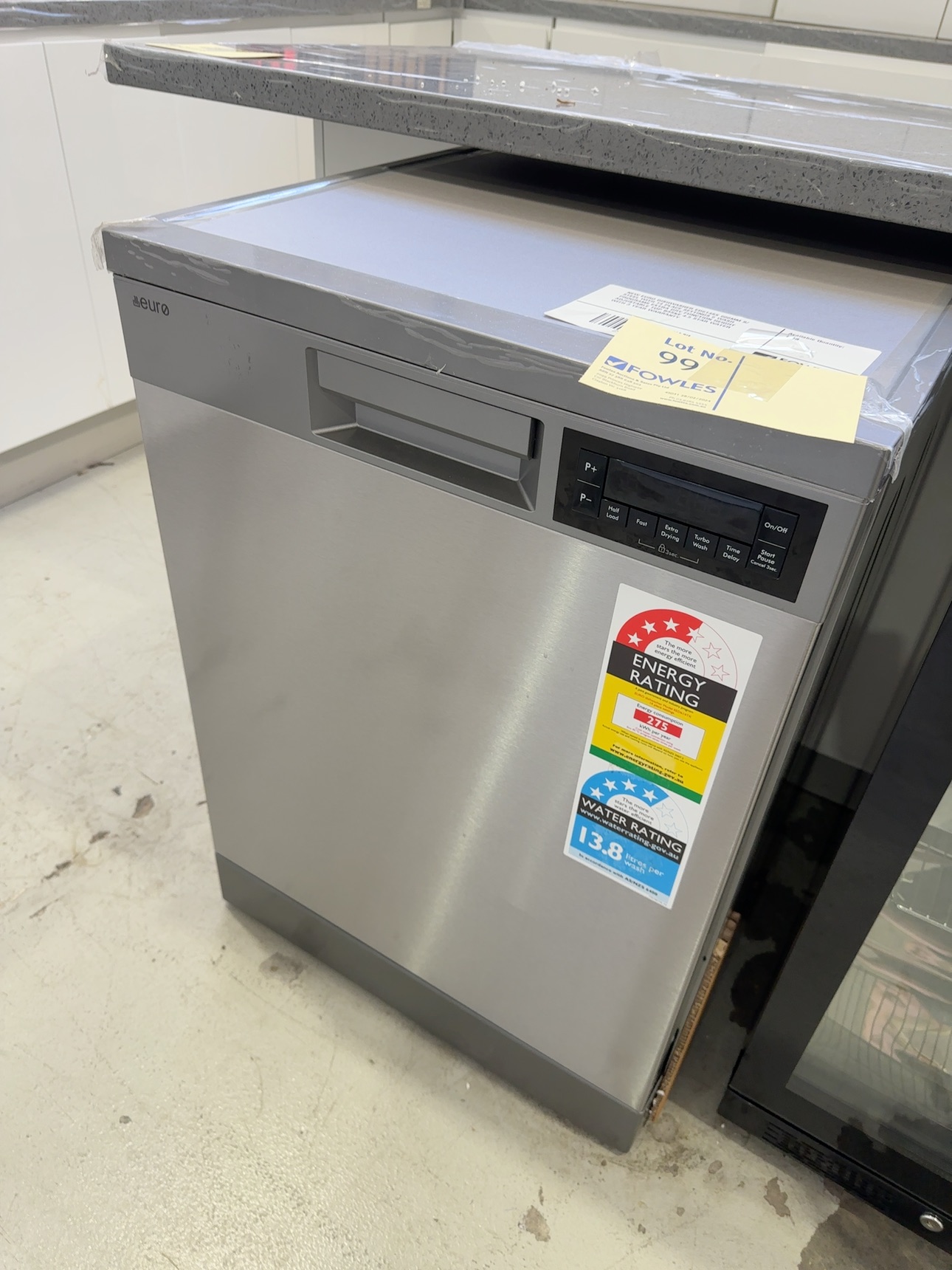 NEW EURO DISHWASHER ED614SX 600MM S/STEEL WITH 14 PLACE SETTINGS 6 WASH