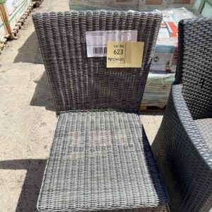 EX STAGING FURNITURE - DAMAGED - SOLD AS IS, RATTAN CHAIR