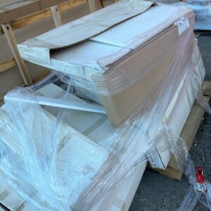 PALLET OF ASSORTED FLAT PACK LAUNDRY/KITCHEN CABINETS, SOLD AS IS