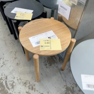 EX STAGING FURNITURE - OAK SIDE TABLE, SOLD AS IS
