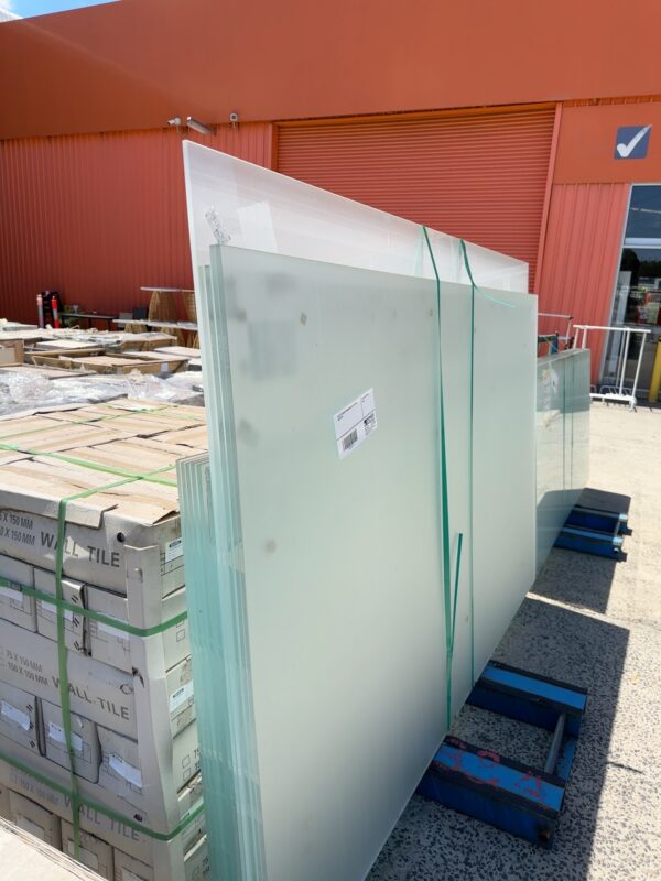 PALLET OF MIXED TOUGHENED GLASS PANELS, SOLD AS IS