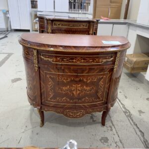 NEW REPRODUCTION FRENCH ANTIQUE STYLE ORNATE TIMBER SIDEBOARD/CABINET **MISSING STONE TOP** SOLD AS IS