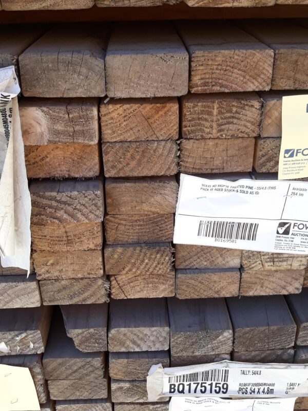 90X45 H3 MGP10 TREATED PINE-55/4.8 (THIS PACK IS AGED STOCK & SOLD AS IS)