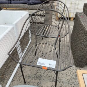 EX STAGING FURNITURE - METAL OUTDOOR CHAIR, SOLD AS IS