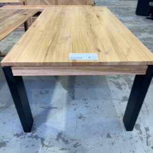 EX DISPLAY COWEN MESSMATE DINING TABLE, 2000MM, CRACK IN LEG, SOLD AS IS RRP$1799
